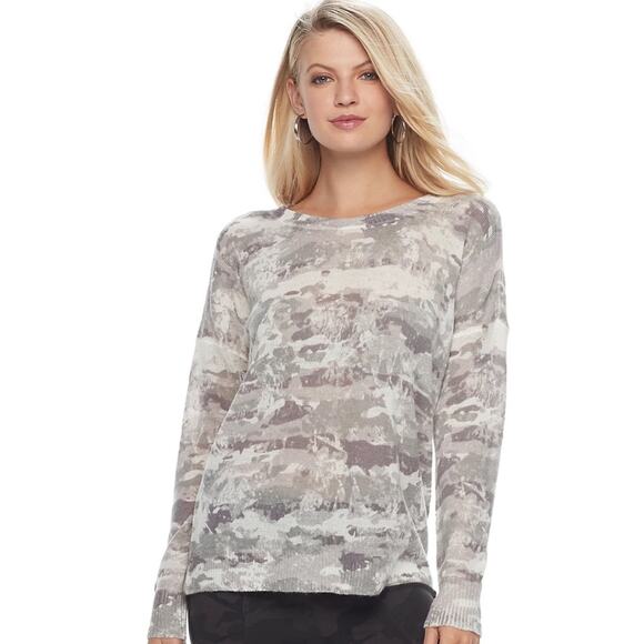 Rock & Republic Camo Crewneck Sweater - Picture 1 of 7
